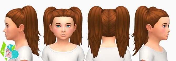 Sims 4 Sporty Twin Tails at SimLaughLove
