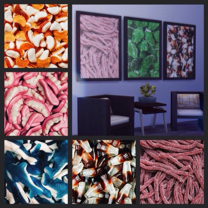 Sims 4 Jelly paintings at GreeneyedSim