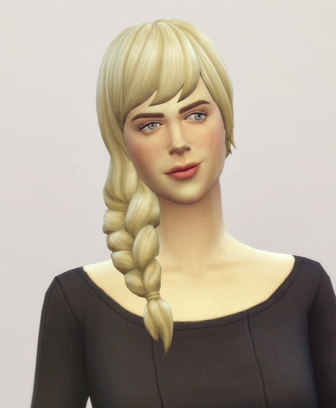 EP02 Braid Fishtail Edit V1 (One side) at Rusty Nail » Sims 4 Updates