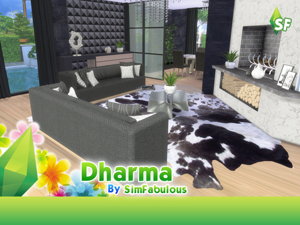Sims 4 Dharma house by SimFabulous at TSR