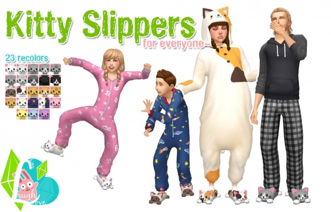 Sims 4 Kitty Slippers at SimLaughLove