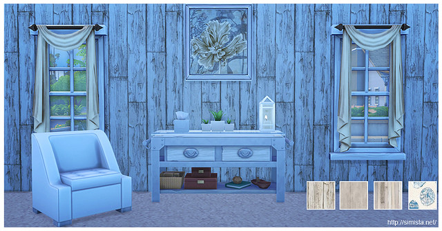 Sims 4 Coastal Living Wall Collection at Simista