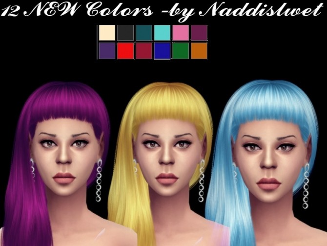 Sims 4 Retexture Hair V12 by Naddiswelt at TSR