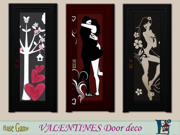 Sims 4 Valentines Door Deco by evi at TSR