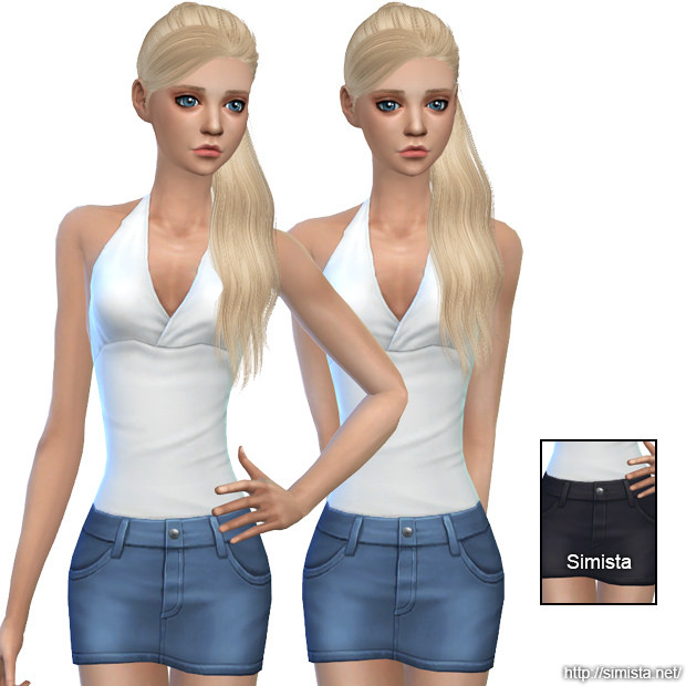 Sims 4 Mini Denim Skirts at Simista