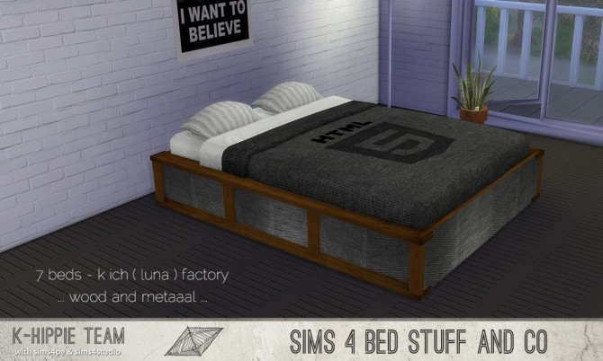 Sims 4 K Ich Factory Beds 7 Bedframes & 21 Beddings vol 1, 2, 3 at K hippie