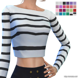 Long Sleeve Crops at Simista » Sims 4 Updates