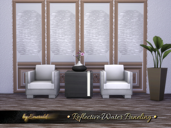 Sims 4 Reflective Water Paneling by emerald at TSR