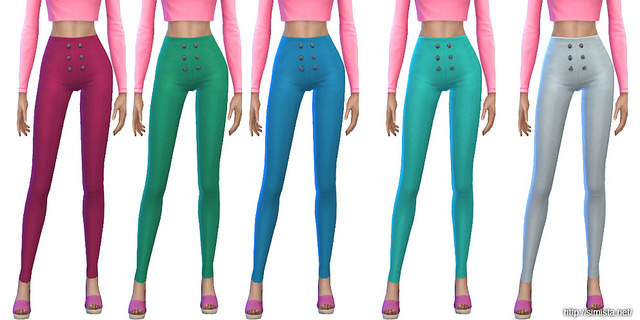 Sims 4 High Waisted Pants at Simista