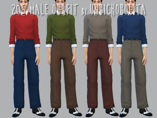 Sims 4 20s male outfit at Unbichobolita