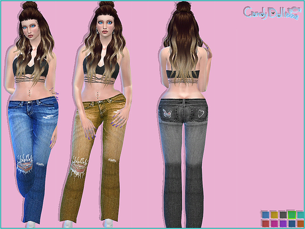 Sims 4 CandyDoll Sassy Jeans by DivaDelic06 at TSR