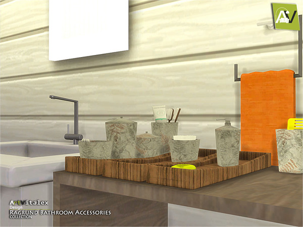 Sims 4 Ragrund Bathroom Accessories by ArtVitalex at TSR
