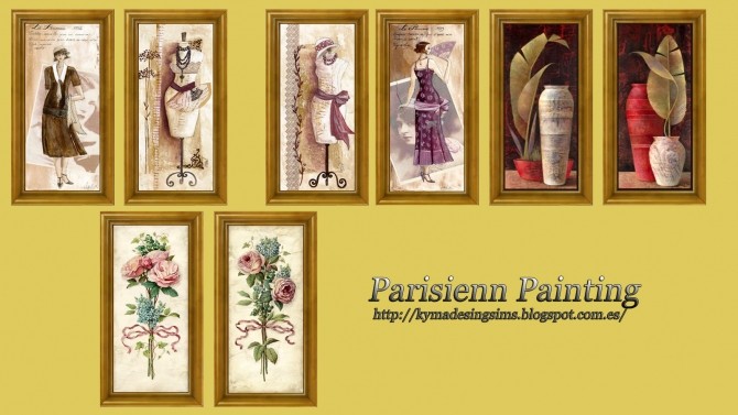 Sims 4 Parisienne Paintings at Kyma Desingsims S4