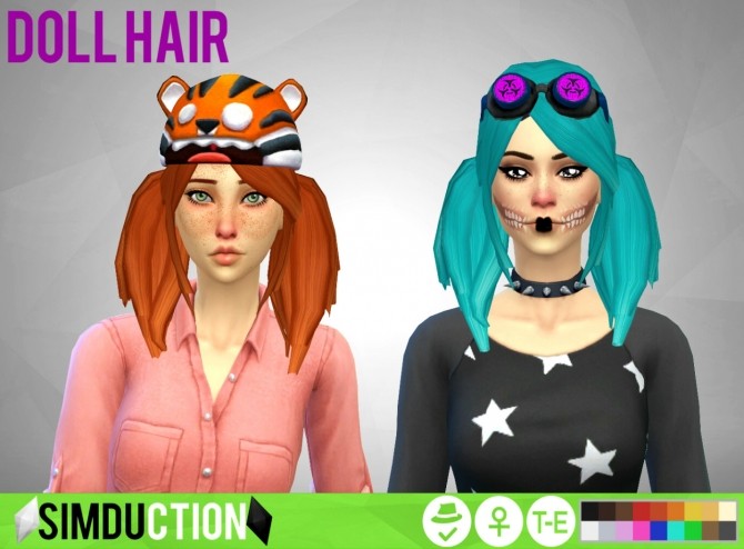 Sims 4 Doll Hair at Simduction