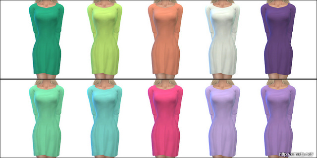 Sims 4 Long Sleeve Little Dresses at Simista