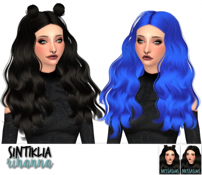 Sintiklia's Lana, Lime and Rihanna hair recolors at Nessa Sims » Sims 4 ...