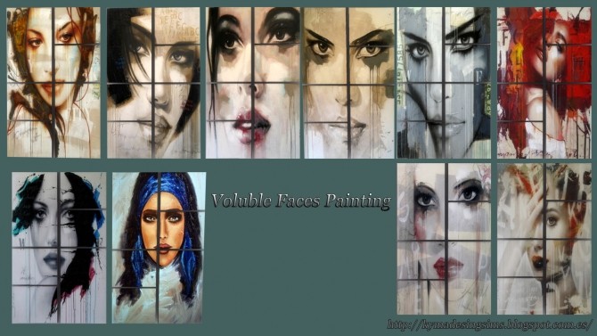 Sims 4 Voluble Faces Paintings at Kyma Desingsims S4