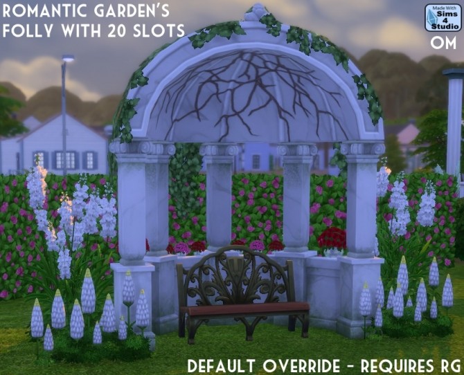 Sims 4 Romantic Gardens Folly with 20 slots by OM at Sims 4 Studio