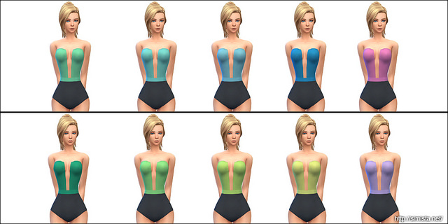 Sims 4 Strapless Swim at Simista