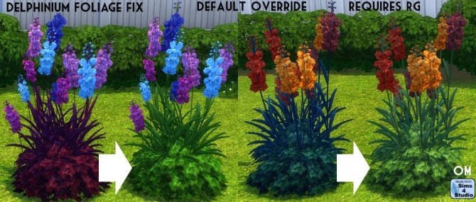 Sims 4 Delphinium plant foliage fix at Sims 4 Studio