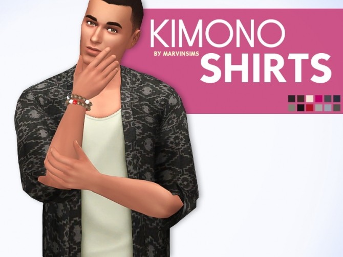 Sims 4 Kimono Shirts at Marvin Sims