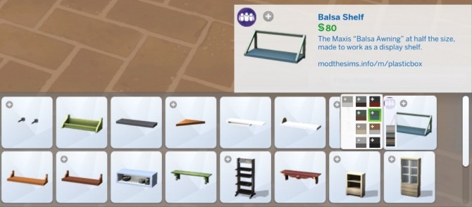 Sims 4 Balsa Shelf by plasticbox at Mod The Sims