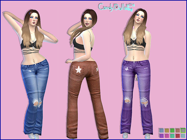 Sims 4 CandyDoll Trendy Jeans by DivaDelic06 at TSR