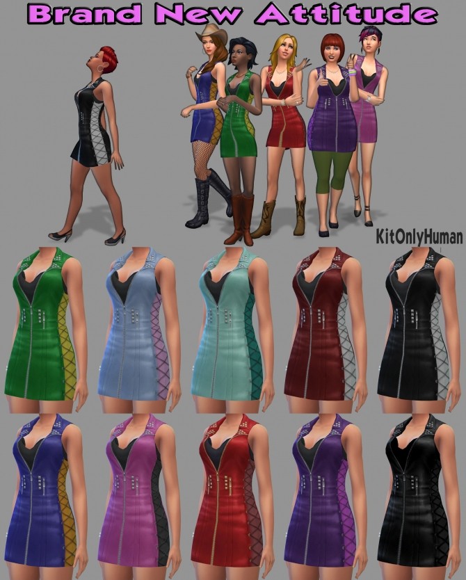Sims 4 Brand New Attitude outfit by KitOnlyHuman at SimsWorkshop