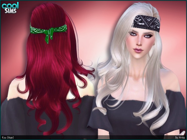 Sims 4 Kiss hair by Anto at TSR
