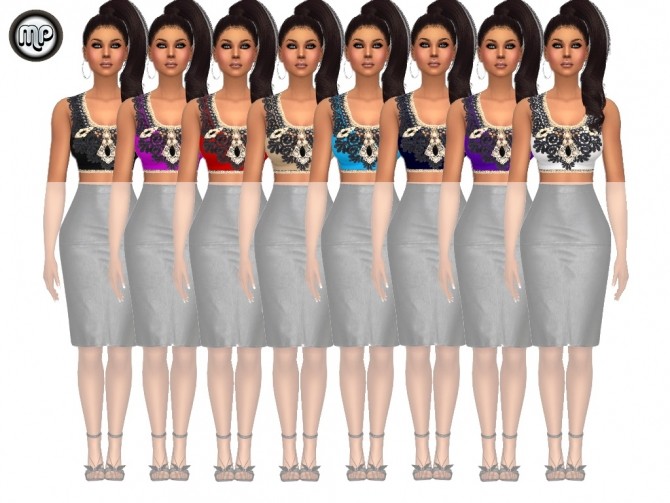 Sims 4 MP Simple Top With Lace necklace at BTB Sims – MartyP