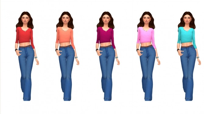 Sims 4 Basic Crop Top by Annabellee25 at SimsWorkshop