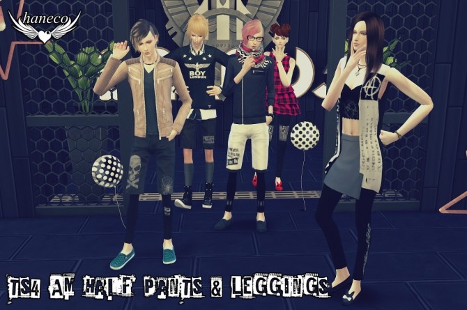 Sims 4 TS4 Half pants & Leggings at HANECO’S BOX