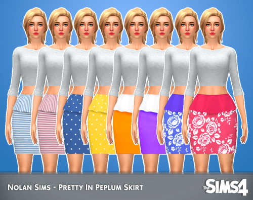 Sims 4 Pretty in peplum skirt at Nolan Sims