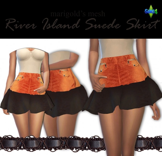 Sims 4 Suede Skirt recolor at Rimshard Shop
