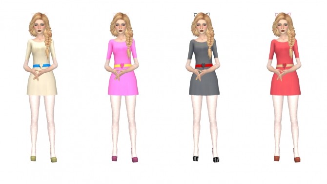 Sims 4 Be Mine Dress by Annabellee25 at SimsWorkshop