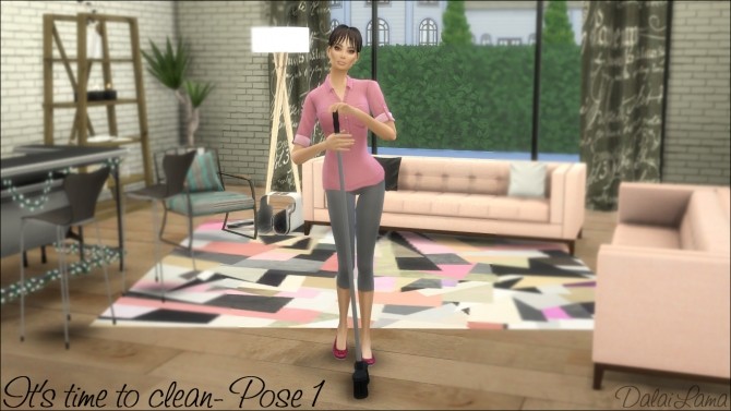 Sims 4 Its time to clean poses by DalaiLama at The Sims Lover