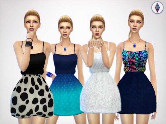 Sims 4 FLOSSY DRESS at NiteSkky Sims