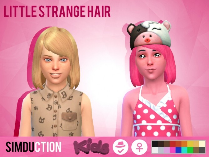 Sims 4 Little Gem Hair and Little Strange Hair at Simduction