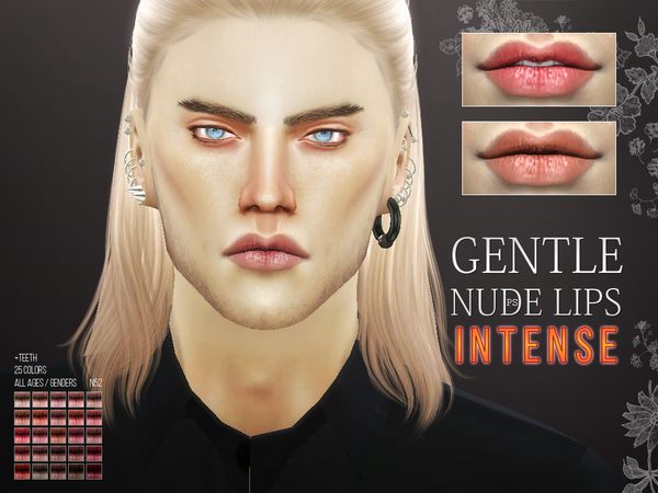 Sims 4 Gentle Lips INTENSE N52 by Pralinesims at TSR