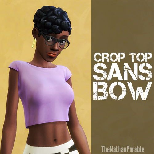 Sims 4 Crop Top SANS BOW by TheNathanParable at Mod The Sims