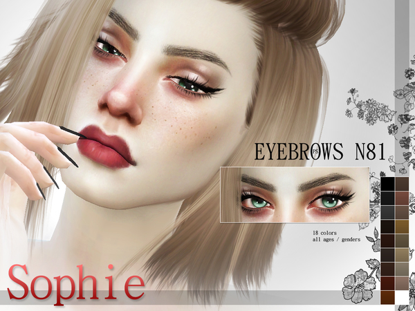 Sims 4 Fashionista Eyebrow Pack N11 by Pralinesims at TSR