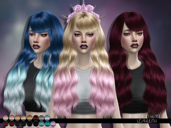 Sims 4 Intention Hair by LeahLillith at TSR