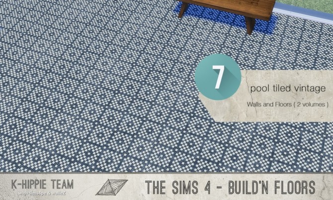 Sims 4 Pool Tiled Vintage Set volume 1 & 2 at K hippie