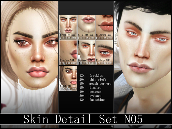 Sims 4 Skin Detail Kit N05 by Pralinesims at TSR