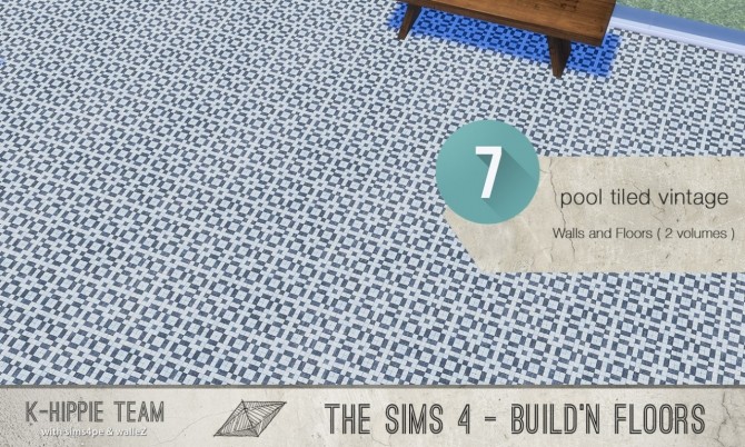 Sims 4 Pool Tiled Vintage Set volume 1 & 2 at K hippie