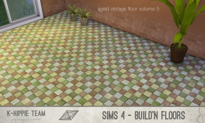 Sims 4 7 Tiled Floors Aged Vintage volume 5 at K hippie