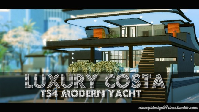 Sims 4 LUXURY COSTA Yacht house at ConceptDesign97