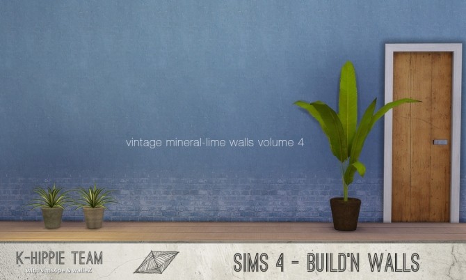 Sims 4 7 Mineral Lime Walls Vintage volume 4 at K hippie