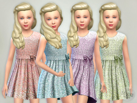 Lace Dress with Sequins by lillka at TSR » Sims 4 Updates
