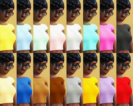 Crop Top SANS BOW by TheNathanParable at Mod The Sims » Sims 4 Updates